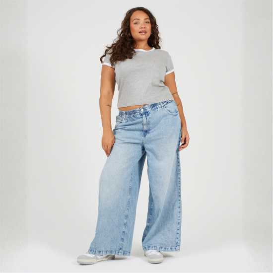 Brave Soul Ps Ss Tee Ld99 Grey/White Brave Soul Ps Ss Tee Ld99 Grey/White