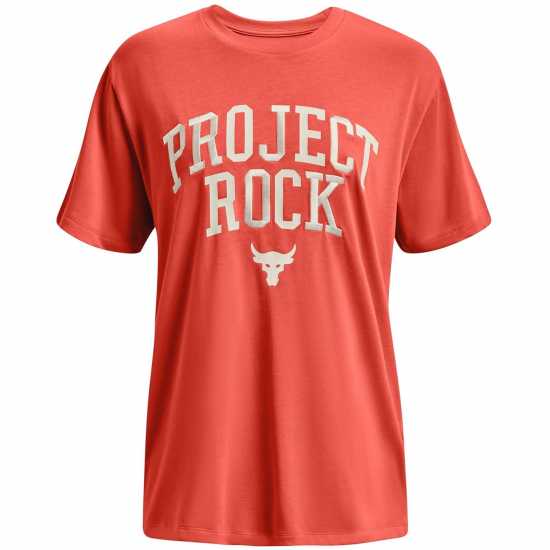Дамски тениски и фланелки Under Armour Project Rock Heavyweight Campus T-Shirt Womens Orange Under Armour Project Rock Heavyweight Campus T-Shirt Womens Orange Дамски тениски и фланелки
