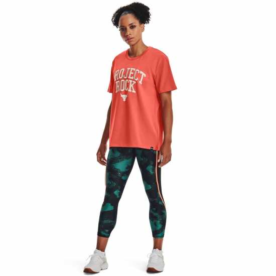 Дамски тениски и фланелки Under Armour Project Rock Heavyweight Campus T-Shirt Womens Orange Under Armour Project Rock Heavyweight Campus T-Shirt Womens Orange Дамски тениски и фланелки