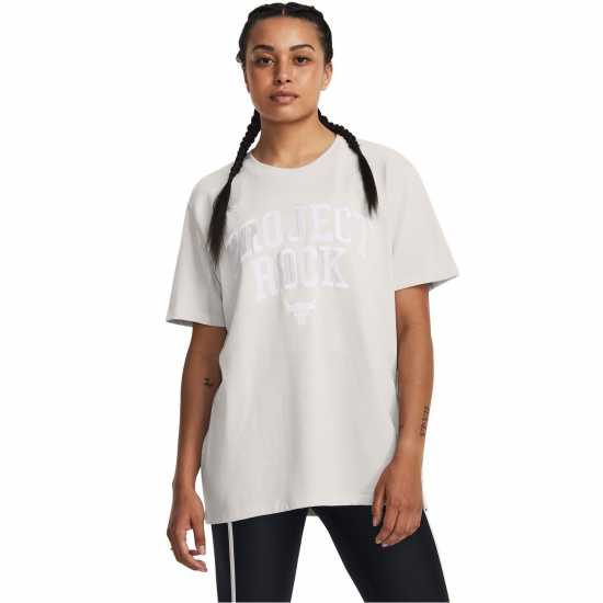Under Armour Project Rock Heavyweight Campus T-Shirt Womens Зелено Дамски тениски и фланелки