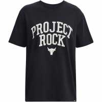 Under Armour Project Rock Heavyweight Campus T-Shirt Womens Черно Дамски тениски и фланелки