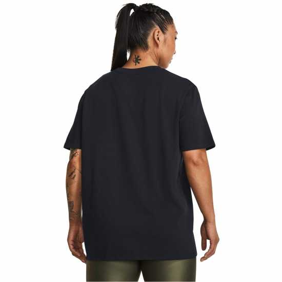 Under Armour Project Rock Heavyweight Campus T-Shirt Womens Черно Дамски тениски и фланелки