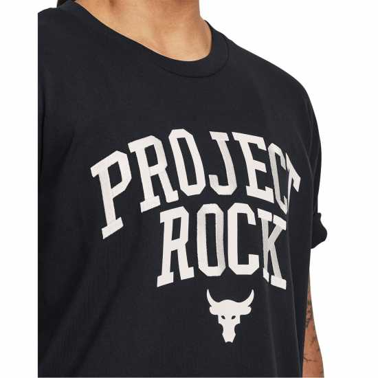 Under Armour Project Rock Heavyweight Campus T-Shirt Womens Черно Дамски тениски и фланелки