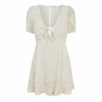 Jack Wills Women's Mini Dress White Ditsy 