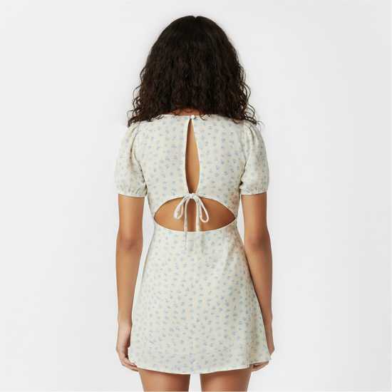 Jack Wills Women's Mini Dress White Ditsy 