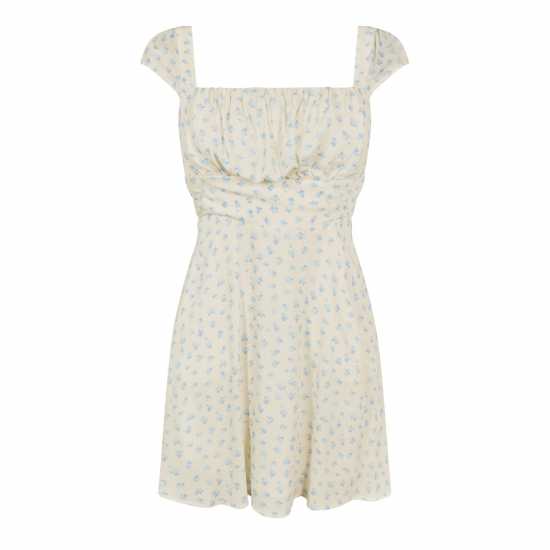 Jack Wills Women's Mini Dress White Ditsy 