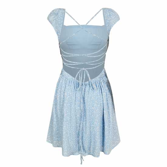 Jack Wills Women's Mini Dress Blue Disty 