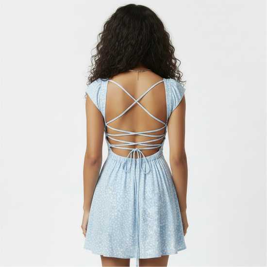 Jack Wills Women's Mini Dress Blue Disty 