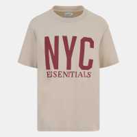 Blank Essentials E NYC Essentials T-Shirt Ladies Summer Sand 
