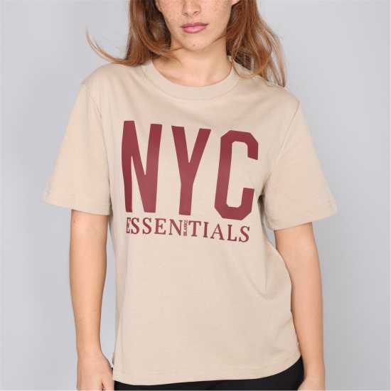 Blank Essentials E NYC Essentials T-Shirt Ladies Summer Sand 
