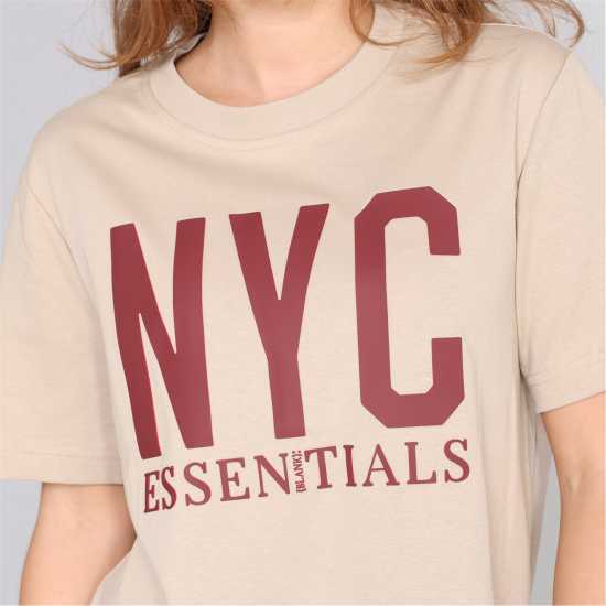 Blank Essentials E NYC Essentials T-Shirt Ladies Summer Sand 