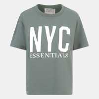 Blank Essentials E Nyc Essentials T-Shirt Ladies Sage 