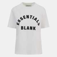 Blank Essentials Arched Print Puff T-Shirt Ladies Off White 