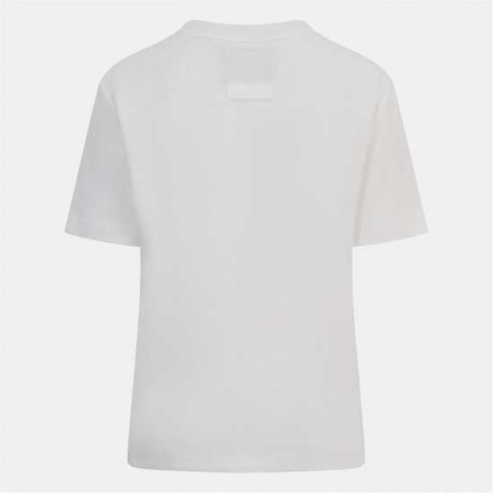 Blank Essentials Arched Print Puff T-Shirt Ladies Off White 