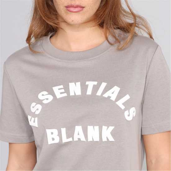 Blank Essentials Arched Print Puff T-Shirt Ladies Alloy Blank Essentials Arched Print Puff T-Shirt Ladies Alloy