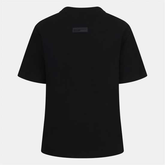 Blank Essentials Arched Print Puff T-Shirt Ladies Black 