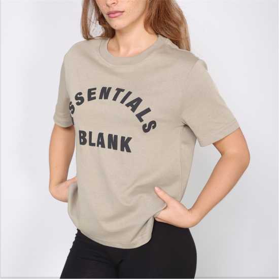 Blank Essentials Arched Print Puff T-Shirt Ladies Eucalyptus Blank Essentials Arched Print Puff T-Shirt Ladies Eucalyptus