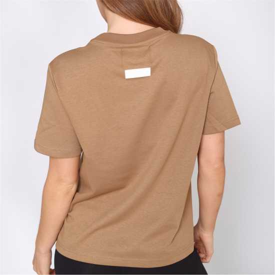 Blank Essentials Arched Print Puff T-Shirt Ladies Mocha 