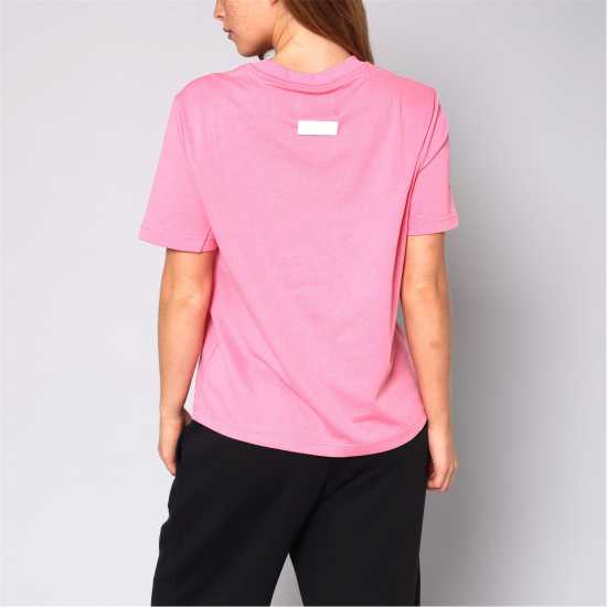 Blank Essentials Arched Print Puff T-Shirt Ladies Pop Pink 