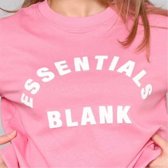 Blank Essentials Arched Print Puff T-Shirt Ladies Pop Pink 