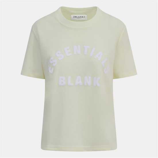 Blank Essentials Arched Print Puff T-Shirt Ladies Celstial Yellow Blank Essentials Arched Print Puff T-Shirt Ladies Celstial Yellow