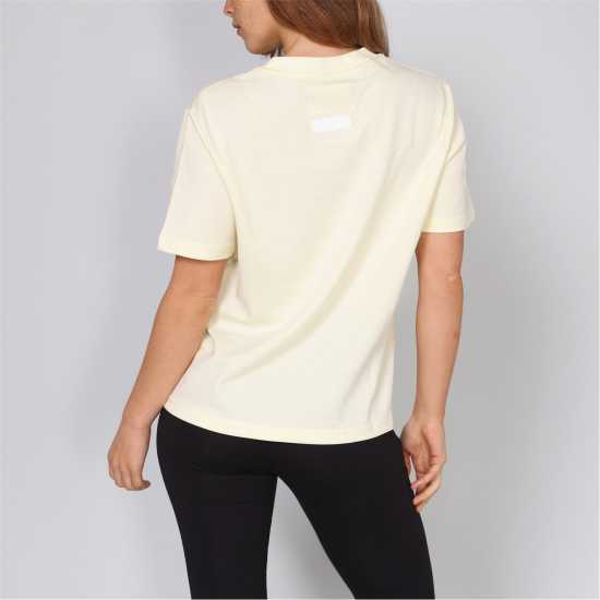 Blank Essentials Arched Print Puff T-Shirt Ladies Celstial Yellow Blank Essentials Arched Print Puff T-Shirt Ladies Celstial Yellow