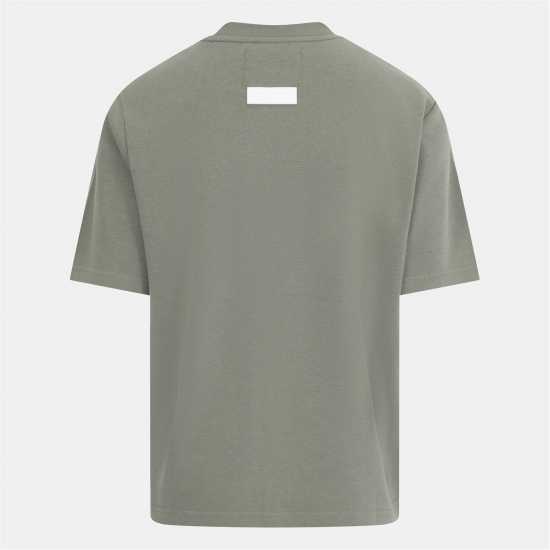 Blank Essentials Arched Print Puff T-Shirt Ladies Sage 