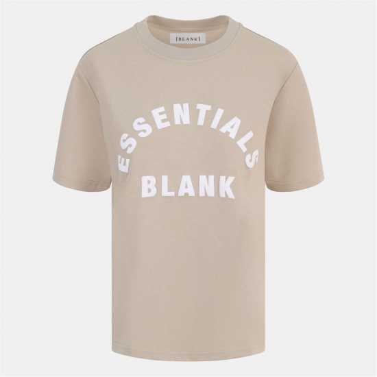Blank Essentials Arched Print Puff T-Shirt Ladies Summer Sand 