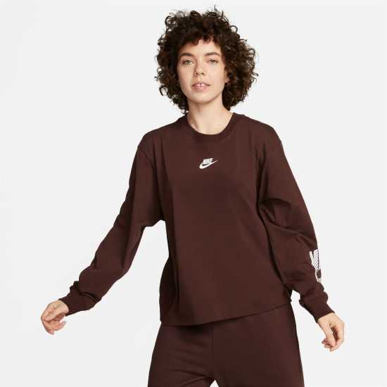 Nike Nsw Ls Top Gfx Dnc  - Дамски тениски и фланелки