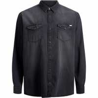 Jack And Jones Дънкова Риза Denim Shirt Plus Size Black Denim 