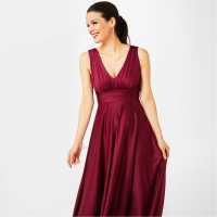 Дамски поли и рокли Biba Bridesmaid Deep V Maxi Dress Ягода Biba Bridesmaid Deep V Maxi Dress Ягода Дамски поли и рокли