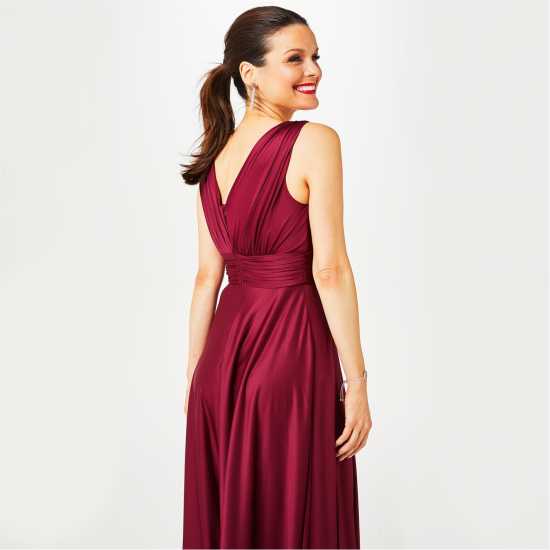 Дамски поли и рокли Biba Bridesmaid Deep V Maxi Dress Ягода Biba Bridesmaid Deep V Maxi Dress Ягода Дамски поли и рокли