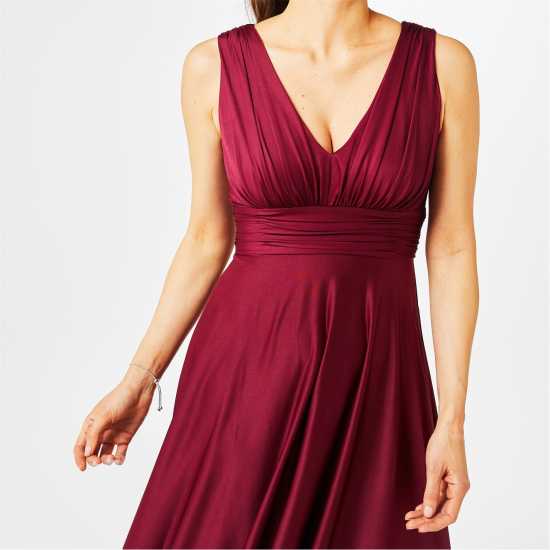 Дамски поли и рокли Biba Bridesmaid Deep V Maxi Dress Ягода Biba Bridesmaid Deep V Maxi Dress Ягода Дамски поли и рокли
