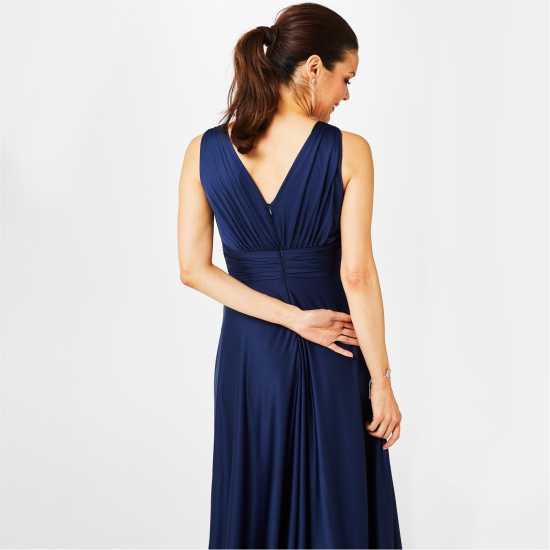 Дамски поли и рокли Biba Bridesmaid Deep V Maxi Dress Морска синьо Biba Bridesmaid Deep V Maxi Dress Морска синьо Дамски поли и рокли