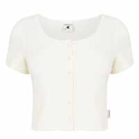 Soulcal Дамска Тениска Ribbed Cropped T Shirt Ladies  Дамско облекло плюс размер