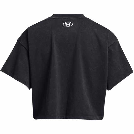 Under Armour Women's Dusk Dawn Cropped Short Sleeve T-Shirt Black Under Armour Women's Dusk Dawn Cropped Short Sleeve T-Shirt Black