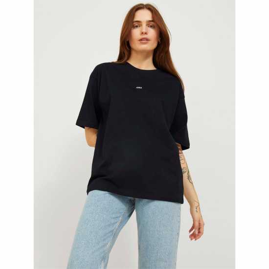 Jjxx Jack Andrea Loose Logo T-Shirt Ladies Black Jjxx Jack Andrea Loose Logo T-Shirt Ladies Black