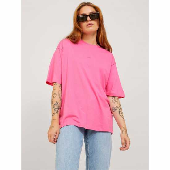 Jjxx Loose Logo T-Shirt Ladies Carmine Rose 