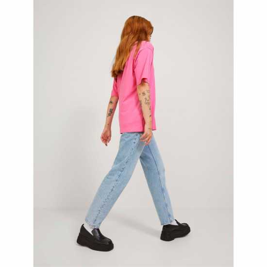 Jjxx Loose Logo T-Shirt Ladies Carmine Rose 