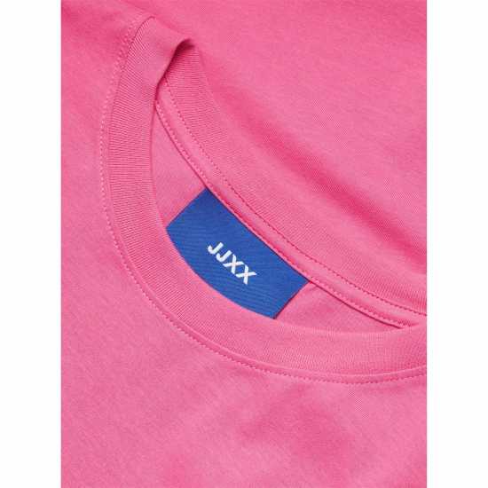 Jjxx Loose Logo T-Shirt Ladies Carmine Rose 