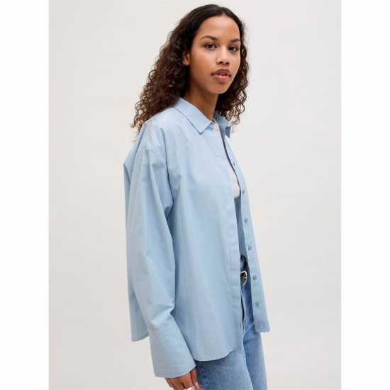 Jjxx Jack Caro Poplin Relaxed Shirt Ladies Skyway 