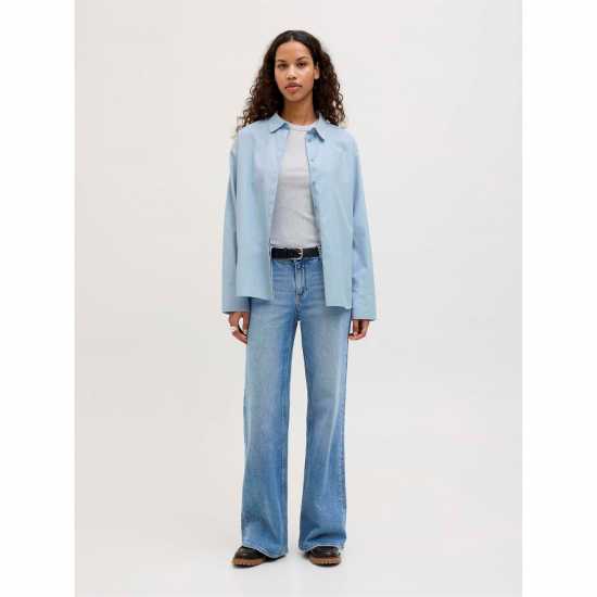 Jjxx Jack Caro Poplin Relaxed Shirt Ladies Skyway 