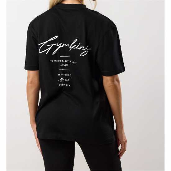 Gym King Gym King Reset Boyfriend Tee Black Gym King Gym King Reset Boyfriend Tee Black