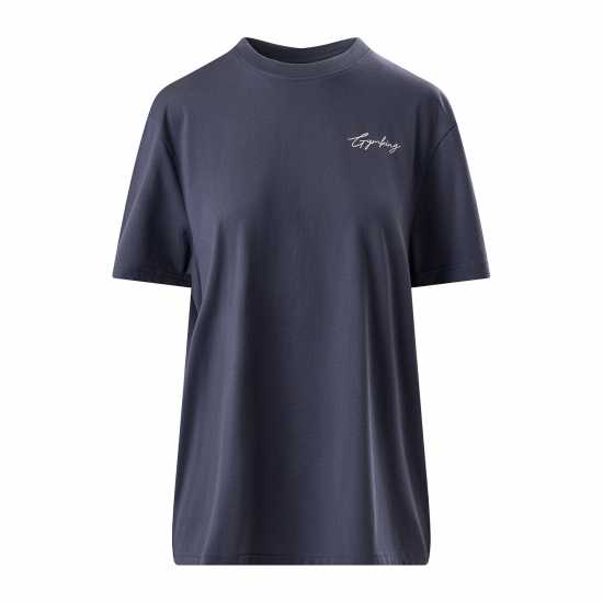 Gym King Gym King Reset Boyfriend Tee Midnight Blue Gym King Gym King Reset Boyfriend Tee Midnight Blue