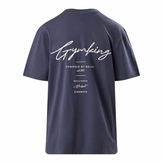 Gym King Gym King Reset Boyfriend Tee Midnight Blue Gym King Gym King Reset Boyfriend Tee Midnight Blue