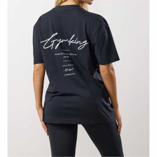 Gym King Gym King Reset Boyfriend Tee Midnight Blue Gym King Gym King Reset Boyfriend Tee Midnight Blue