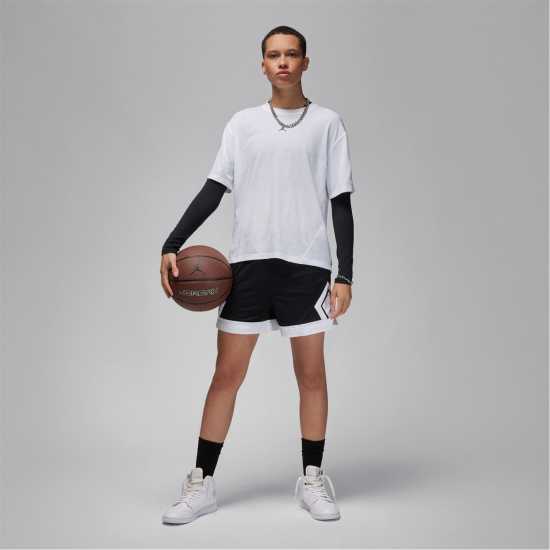 Дамски тениски и фланелки Nike Sport Women's Diamond Short-Sleeve Top Бяло Nike Sport Women's Diamond Short-Sleeve Top Бяло Дамски тениски и фланелки