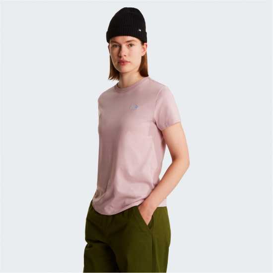 The North Face Simple Dome Regular Fit T-Shirt Womens Metal Pink 