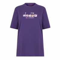 Diadora Eye Short Sleeve T-Shirt Womens Purple Glass 