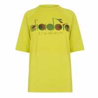 Diadora Diadora Flowers Short Sleeve T Shirt Womens Yellow 